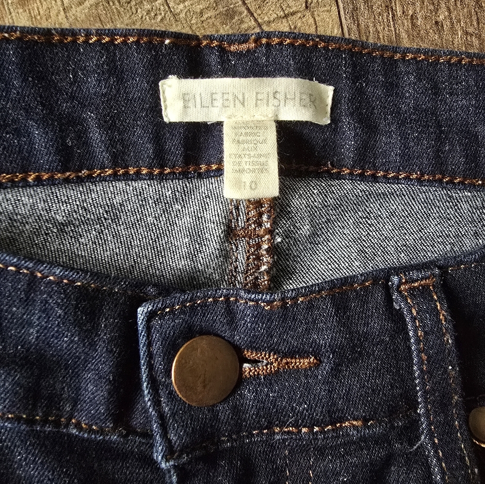 Eileen Fisher Mid Rise Skinny Jeans Size 10 - Picture 2 of 4